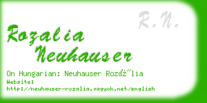 rozalia neuhauser business card